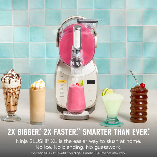 Ninja SLUSHi XL Smart Frozen Drink Maker, 128 oz. Capacity, SlushAssist Technology, FS601BR