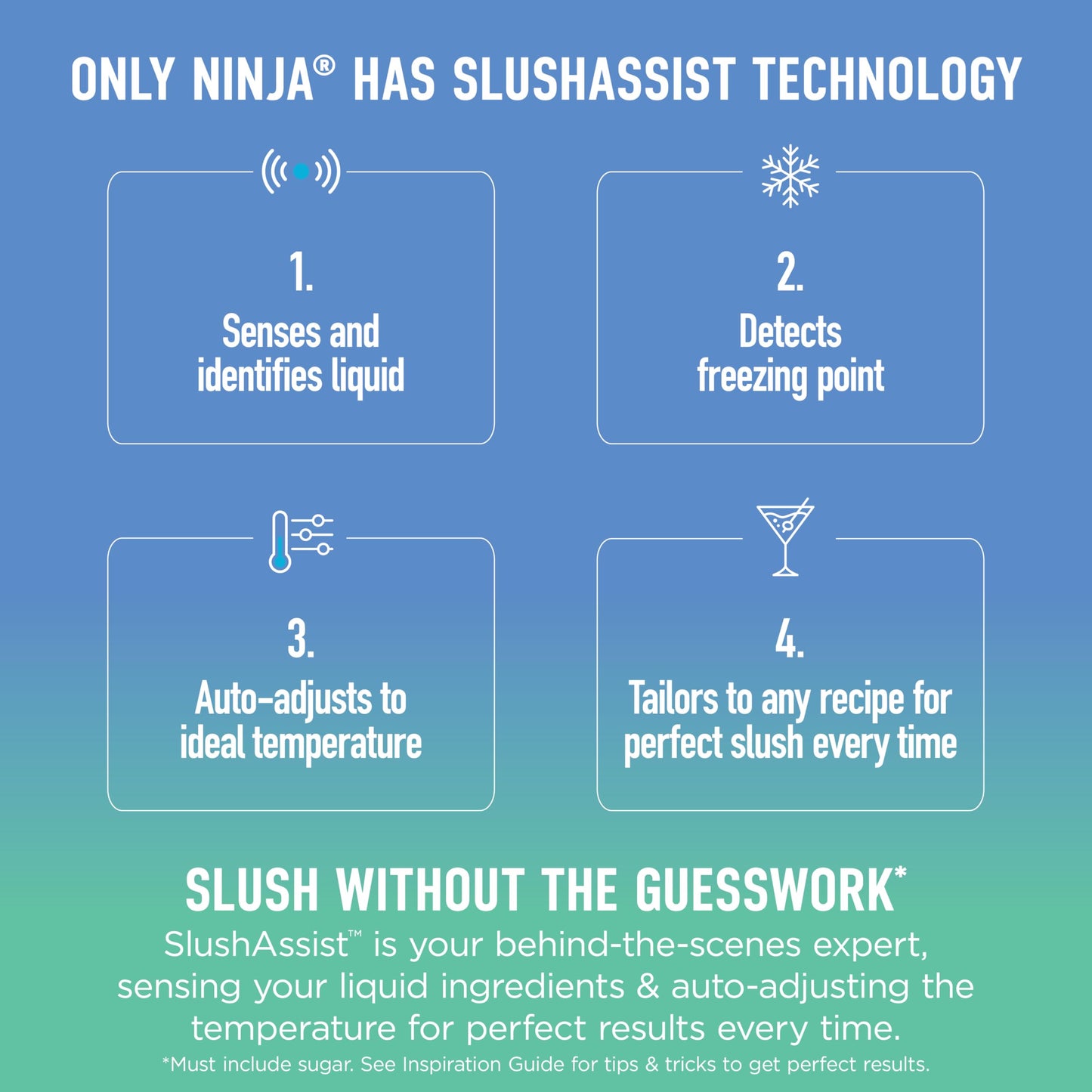 Ninja SLUSHi XL Smart Frozen Drink Maker, 128 oz. Capacity, SlushAssist Technology, FS601BR
