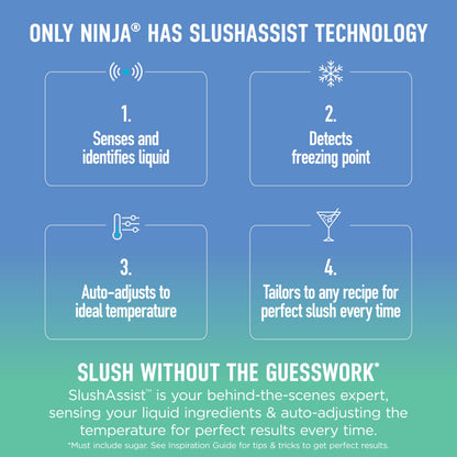 Ninja SLUSHi XL Smart Frozen Drink Maker, 128 oz. Capacity, SlushAssist Technology, FS601BR
