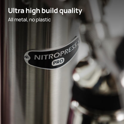 NitroPress Pro Electric Nitro Cold Brew Coffee & Cocktail Maker, Air-Powered Nitrogen Infuser, Stainless Steel
