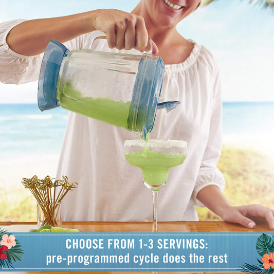 Margaritaville Key West Frozen Concoction Maker, XL Ice Reservoir, 4 Drink Settings for Parties