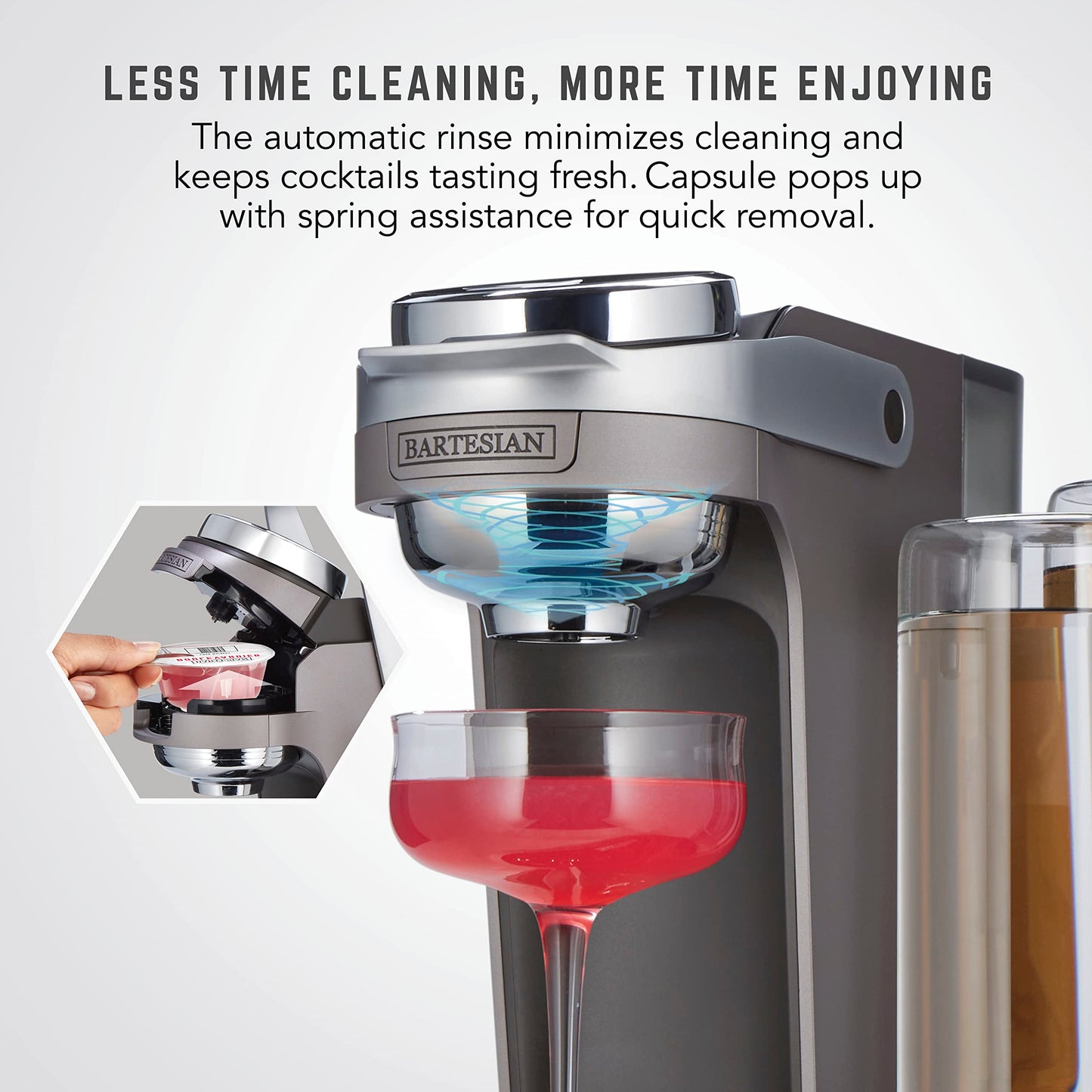 Bartesian Duet Cocktail Machine & Margarita Maker, 2-Bottle Automatic Home Bartender Mixer