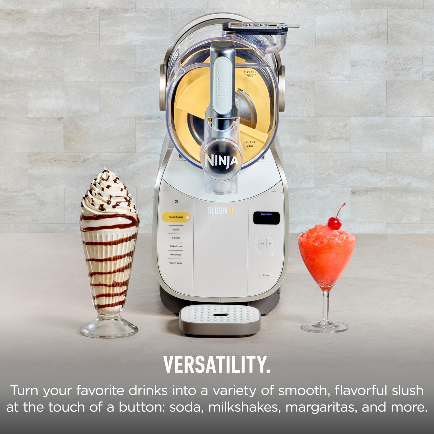 Ninja SLUSHi XL Smart Frozen Drink Maker, 128 oz. Capacity, SlushAssist Technology, FS601BR